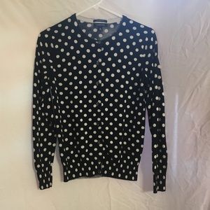 Black and white polka dot cardigan